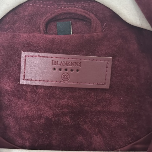 Plum Faux Suede Blank NYC Cropped Jacket size XS - Picture 4 of 7